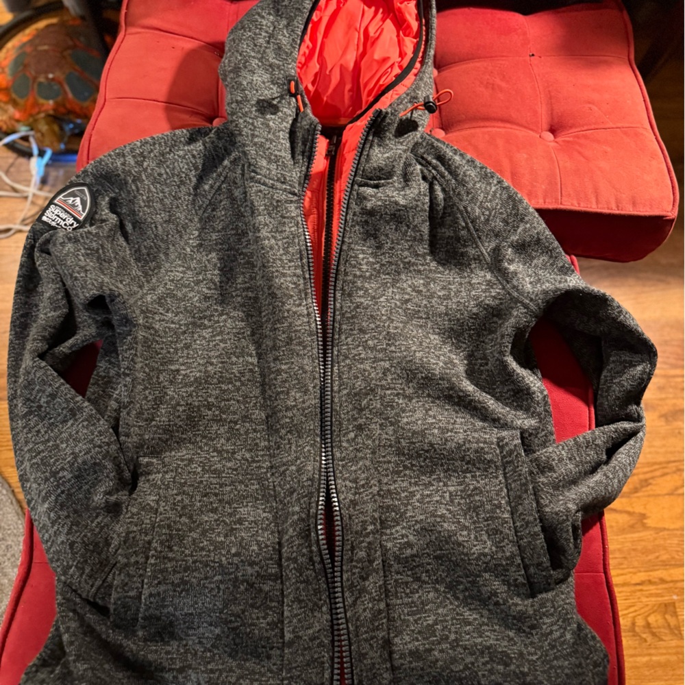 Superdry Charcoal and Orange Jacket